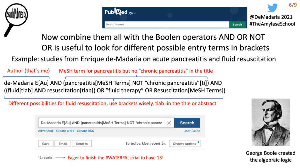 Como usar and, or or not en pubmed. Operadores booleanos