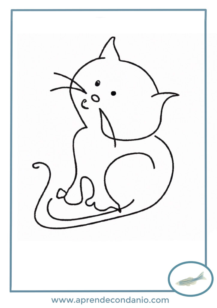 dibujo de un gato facil