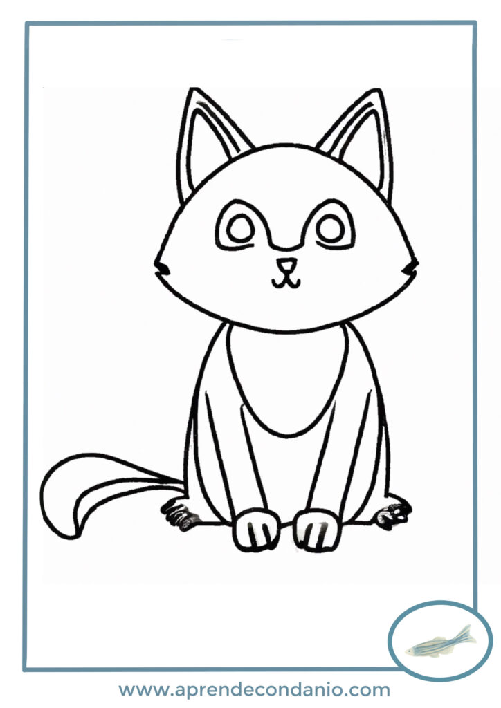 gato para colorear