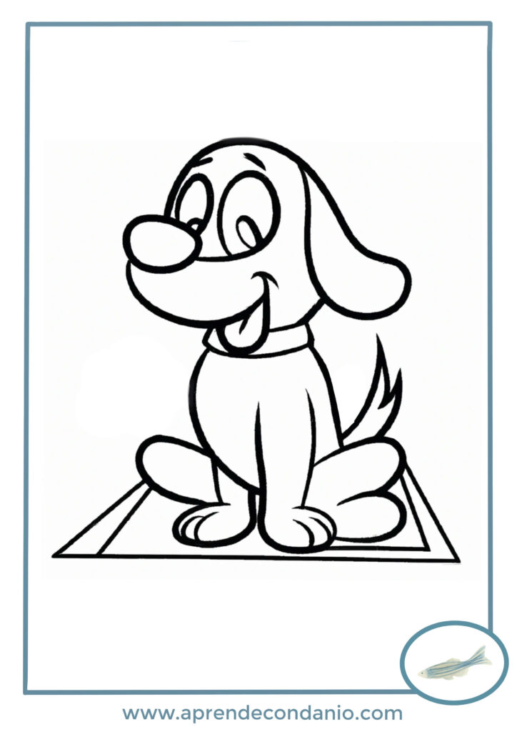 imagen de perro para colorear